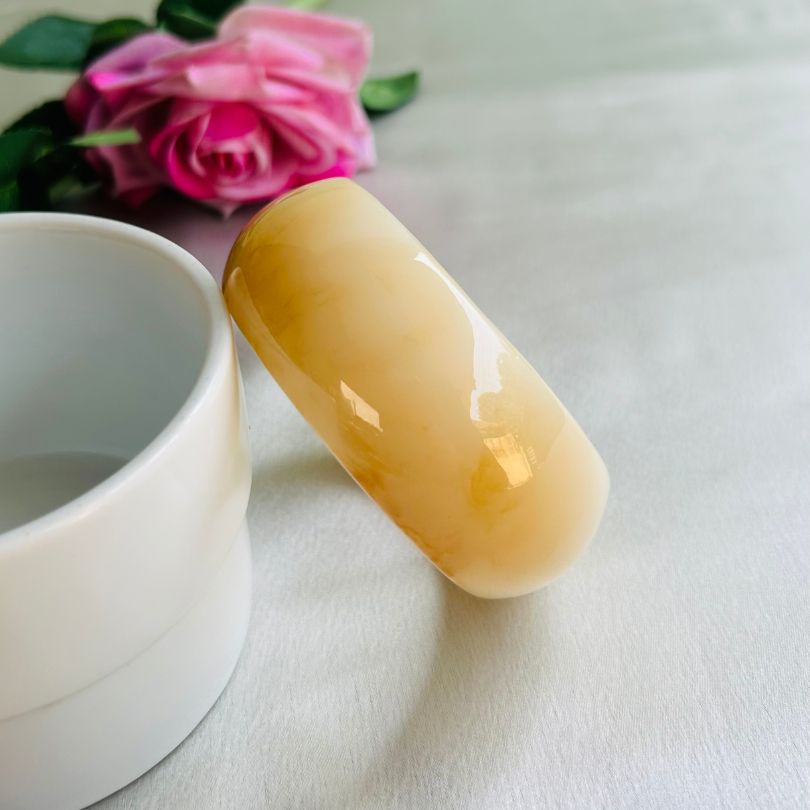 Off White Resin Bangles