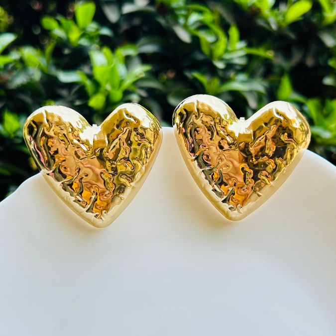 Heart Golden Earrings