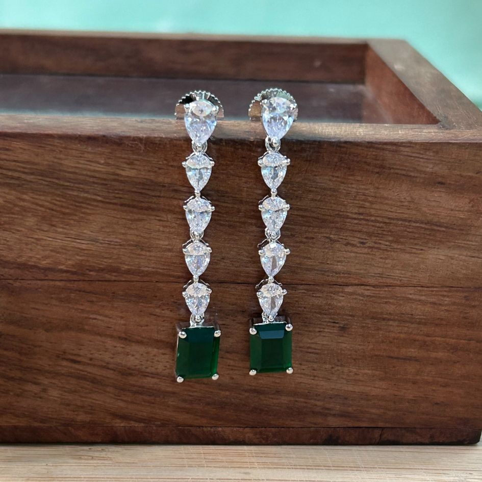 Silas Green Pendant Teardrop AD Necklace