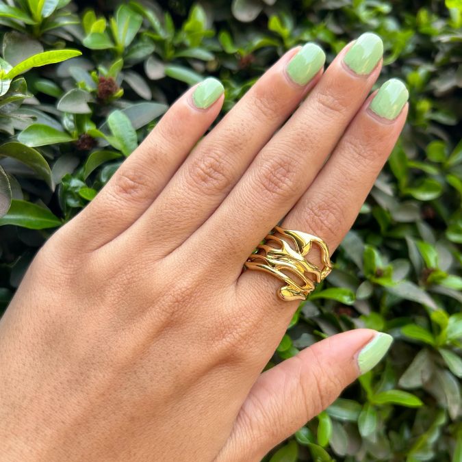 Zigzag Statement Finger Ring