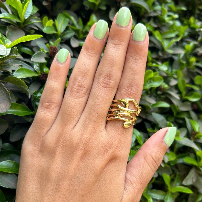 Zigzag Statement Finger Ring