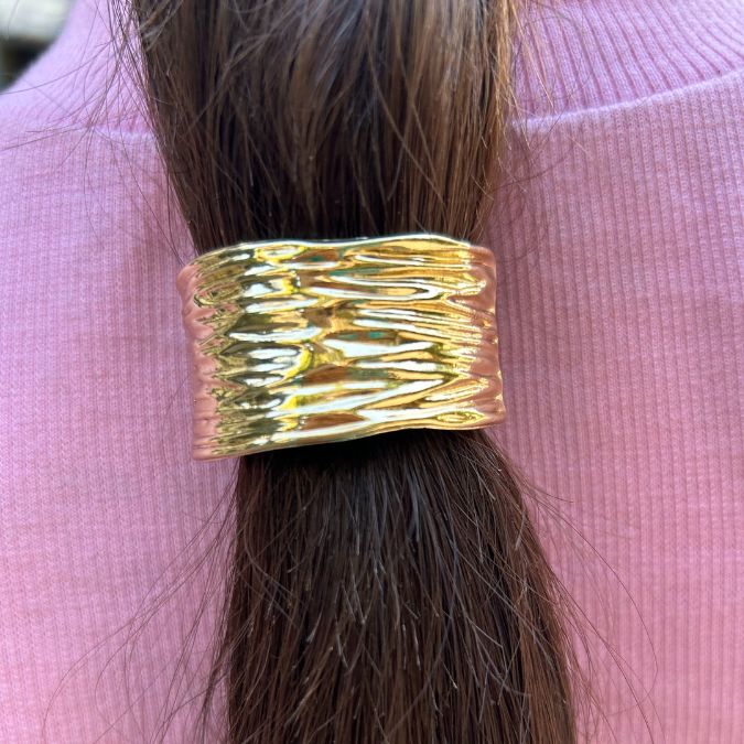 Structured Half Round Stainless Steel Rubber Band