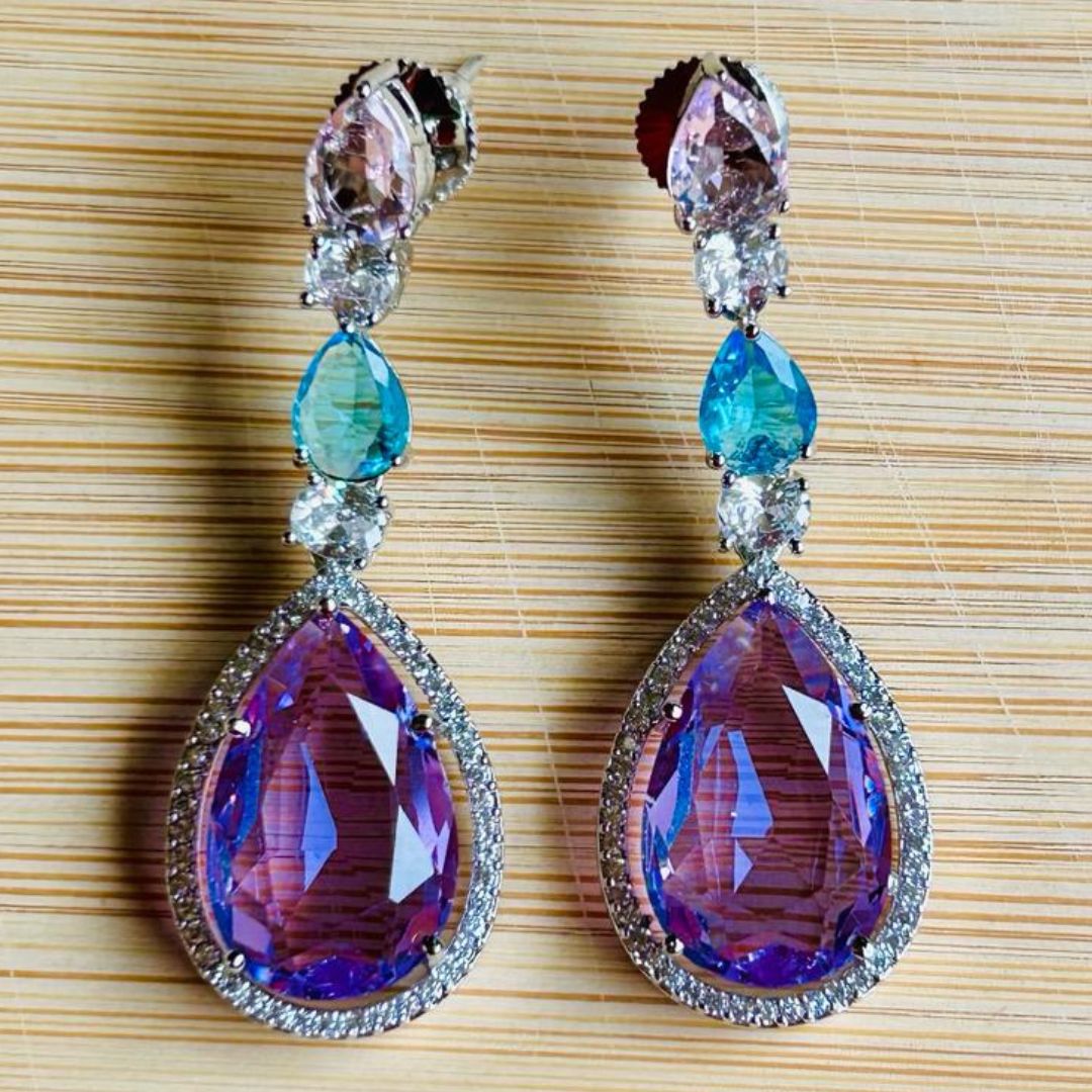 Arden Purple CZ Designer Jewellery Set