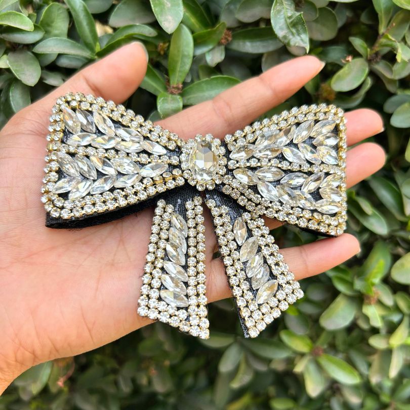 Statement American Diamond Hair Bow Clip