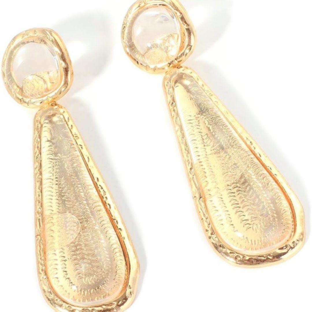 Golden Resin Earrings