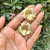 Blooming Golden Stud Earrings