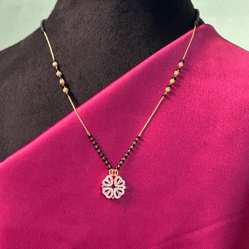 Floral Openable CZ Designer Mangalsutra