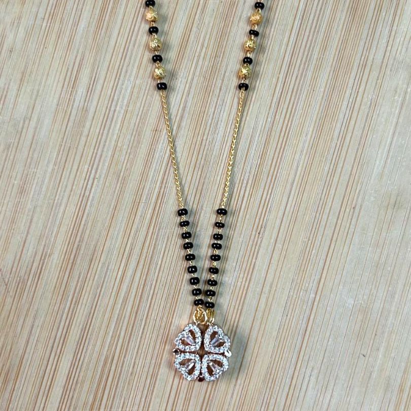 Floral Openable CZ Designer Mangalsutra
