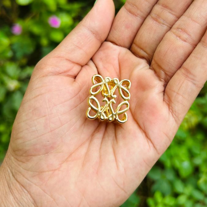 Zigzag Drop Finger Ring