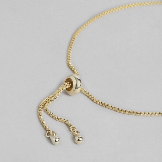 Eva American Diamond-Studded Gold - Plated Adjustable Bracelet