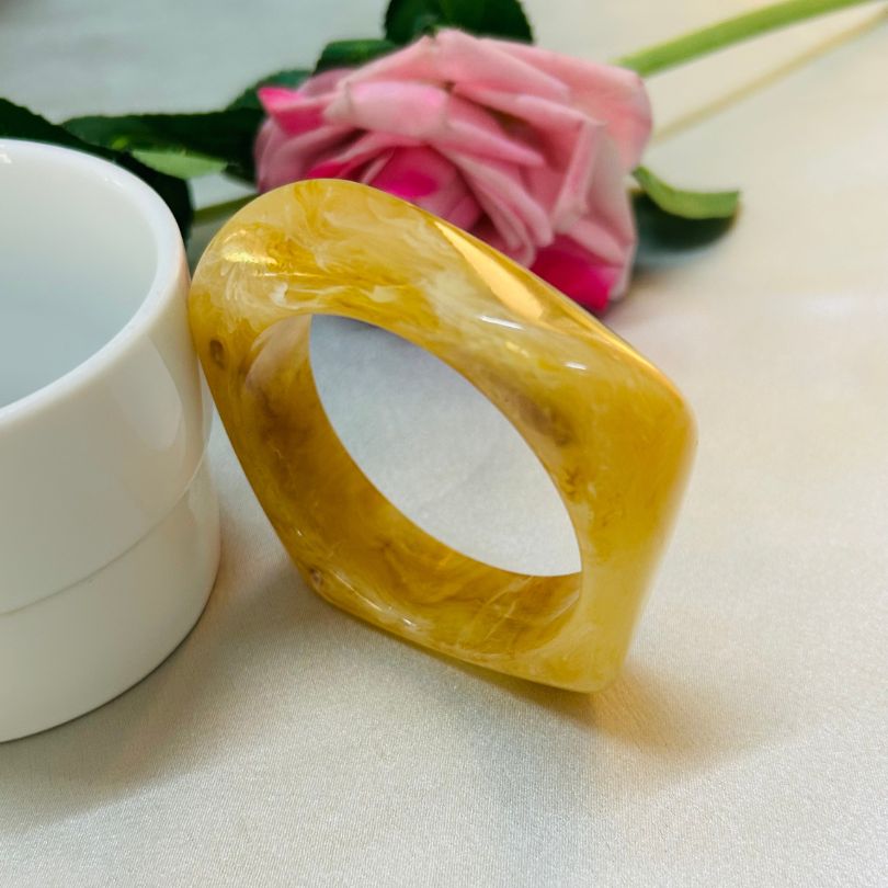 Yellow Resin Bangles
