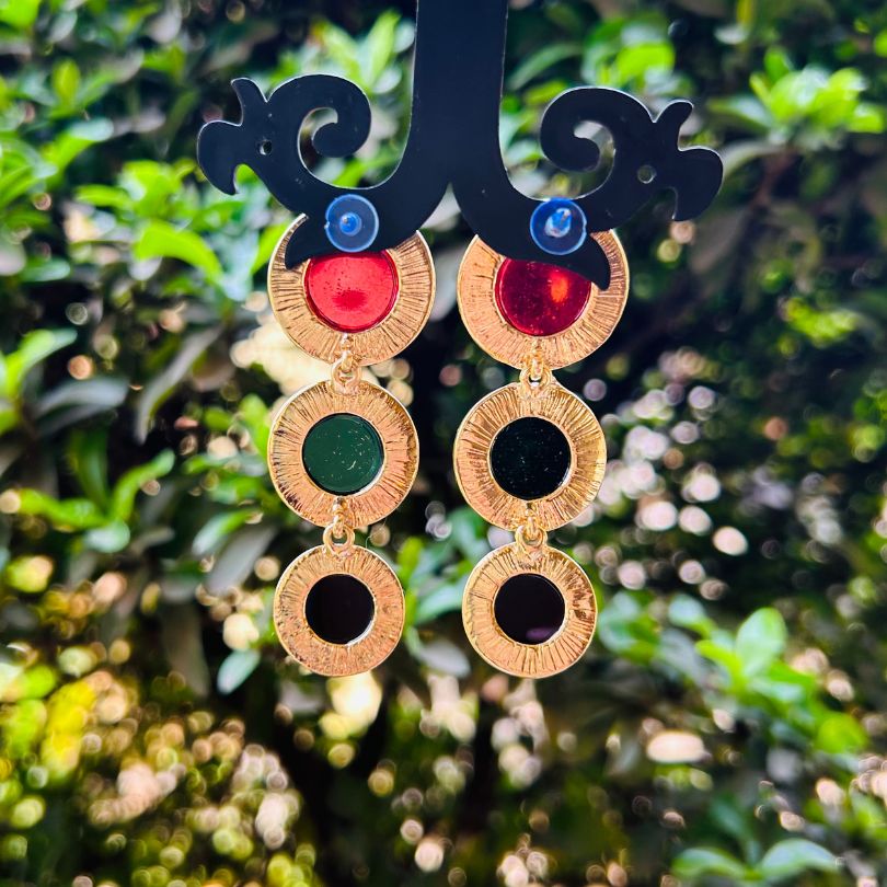 Maya Multicolor Round Earrings