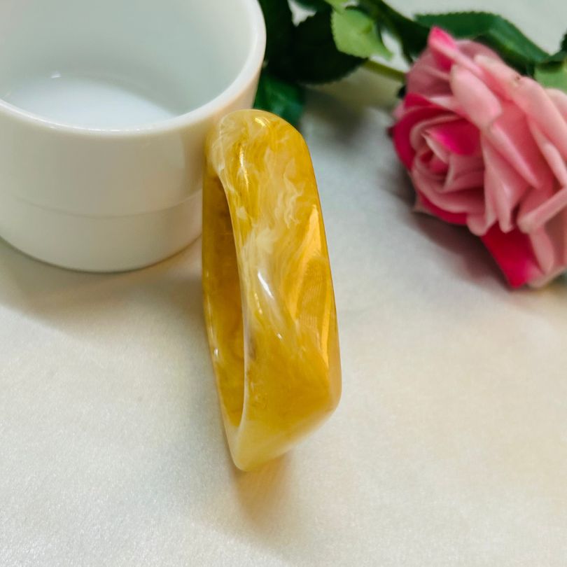 Yellow Resin Bangles