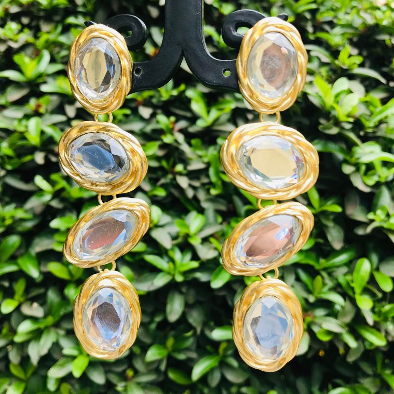 Maya Mirror Layered Earrings