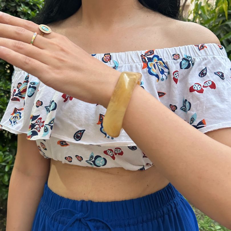 Yellow Resin Bangles