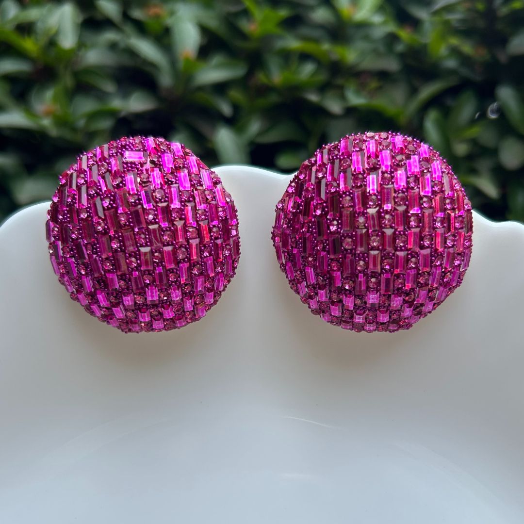 Bling Blogger Pink Stud Earrings