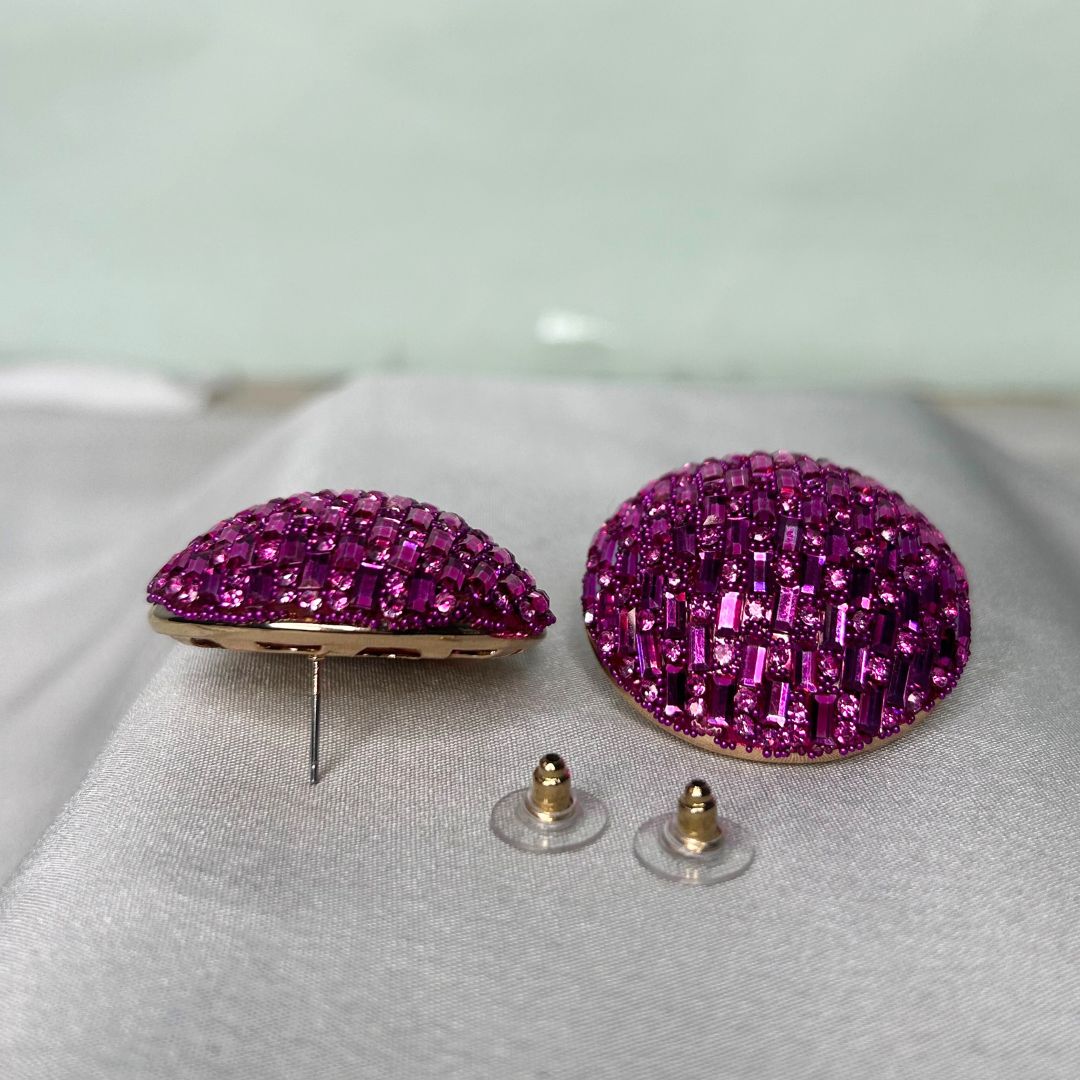 Bling Blogger Pink Stud Earrings