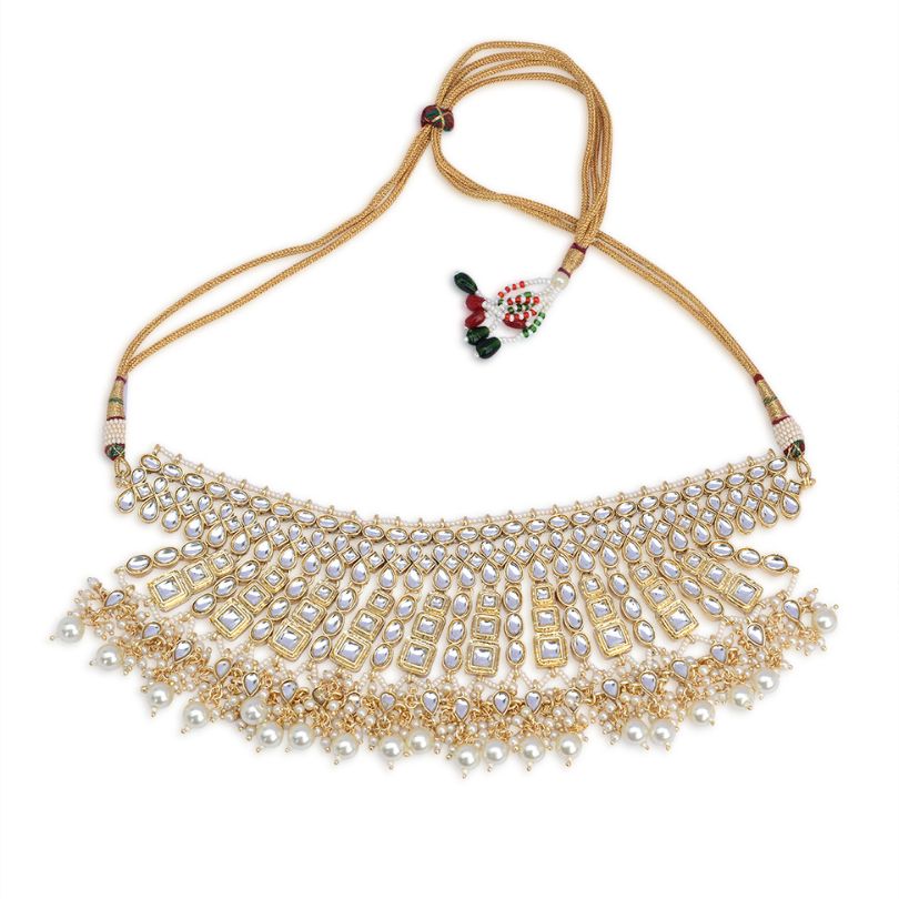 Gold Plated Kundan Studded Choker Set