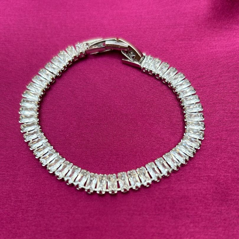Solitarie Silver Tennis Bracelet