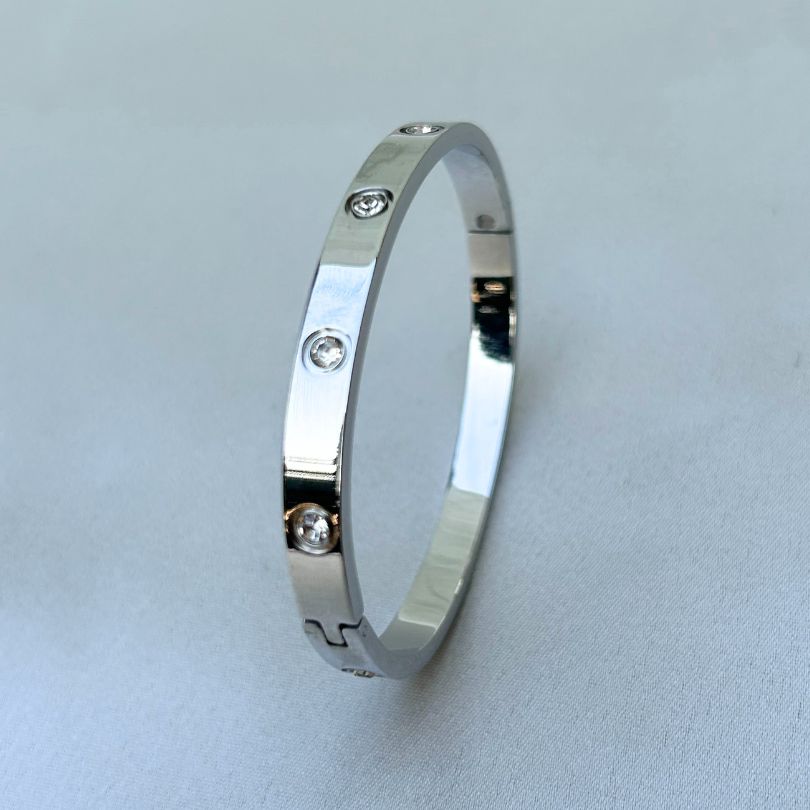 Silver Dazzle American Diamond Studded - Bracelet