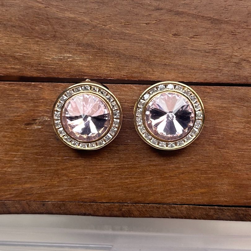Ayva Pink Stud Earrings