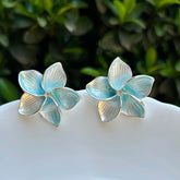 Floral Turquoise Stud Earrings
