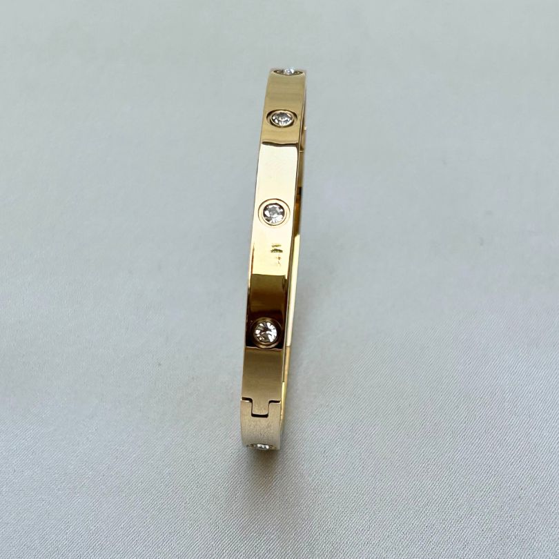 Golden Dazzle American Diamond Studded - Bracelet