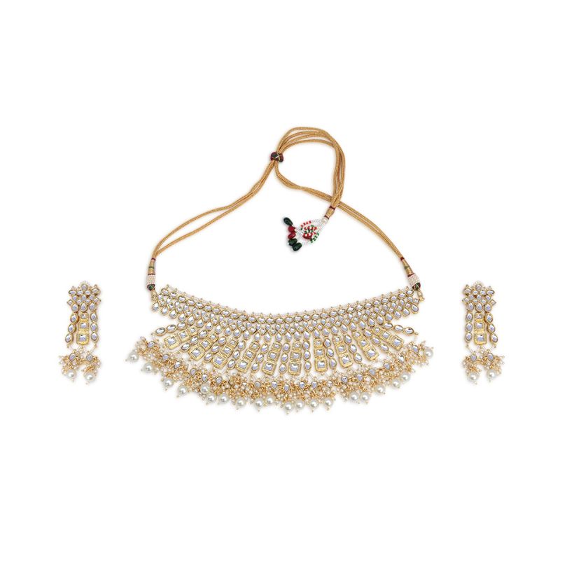 Gold Plated Kundan Studded Choker Set