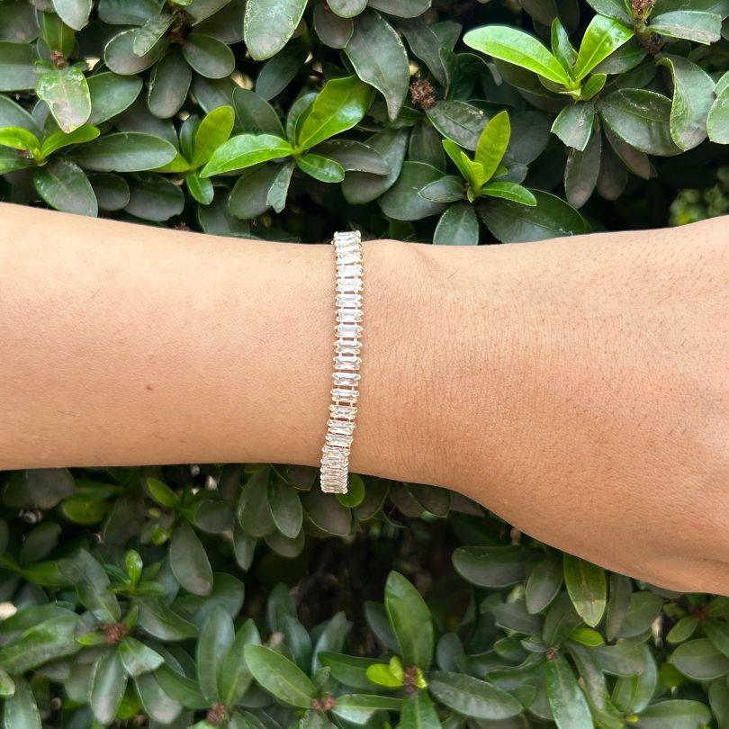 Solitarie Silver Tennis Bracelet