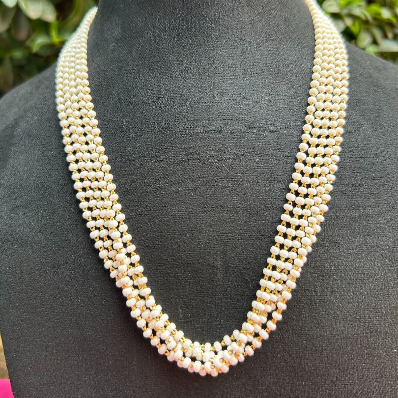 Five Layered Pearl Mala (18 in)