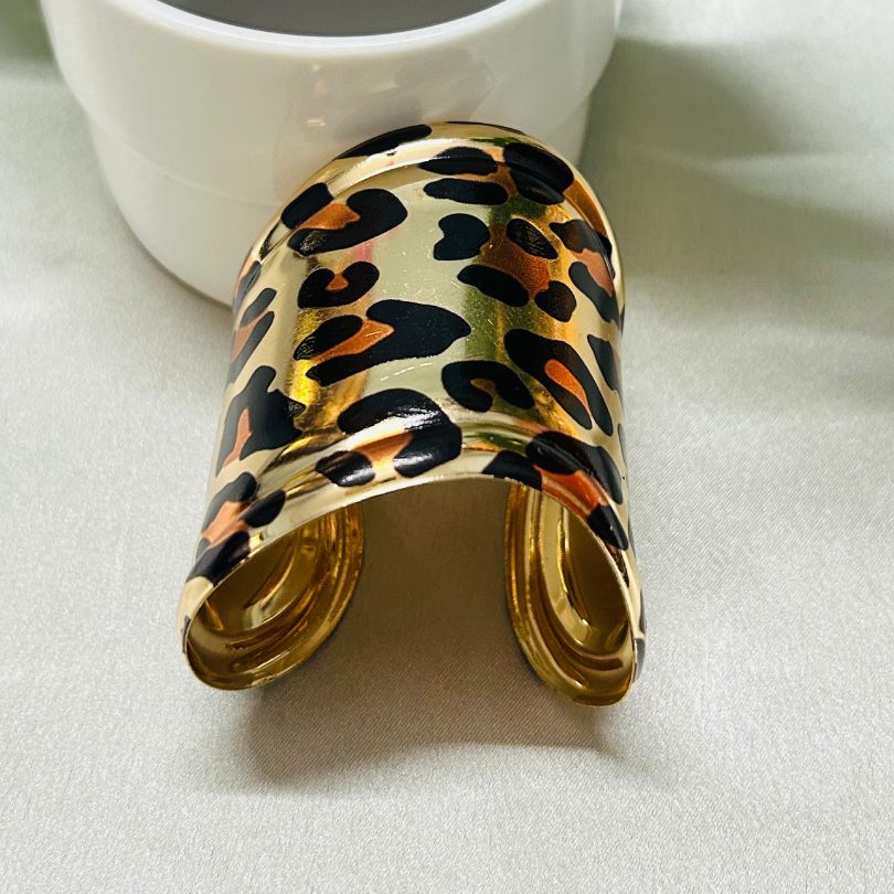 Animal Print Gold - Plated Cuff