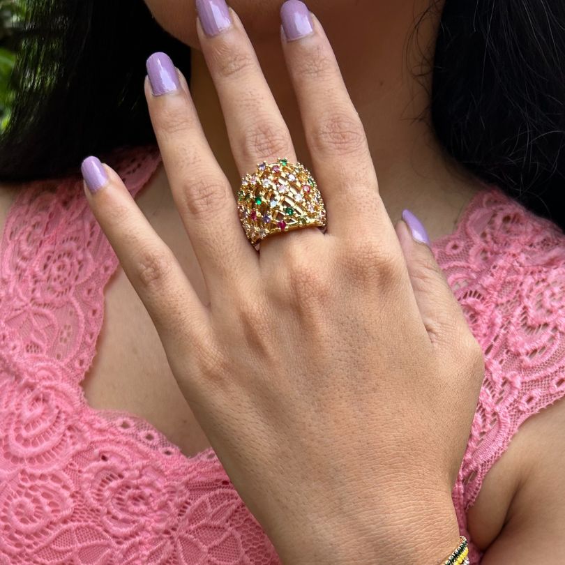 Multi American Diamond Finger- Ring