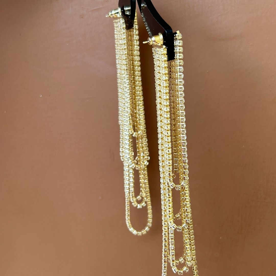 Boti Golden Party Earrings