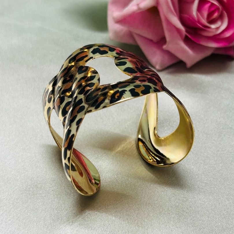 Animal Print Structured Cuff