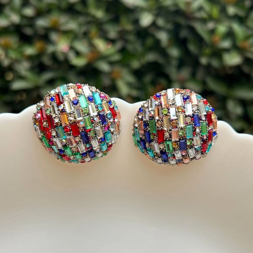 Bling Blogger Stud Earrings - Small