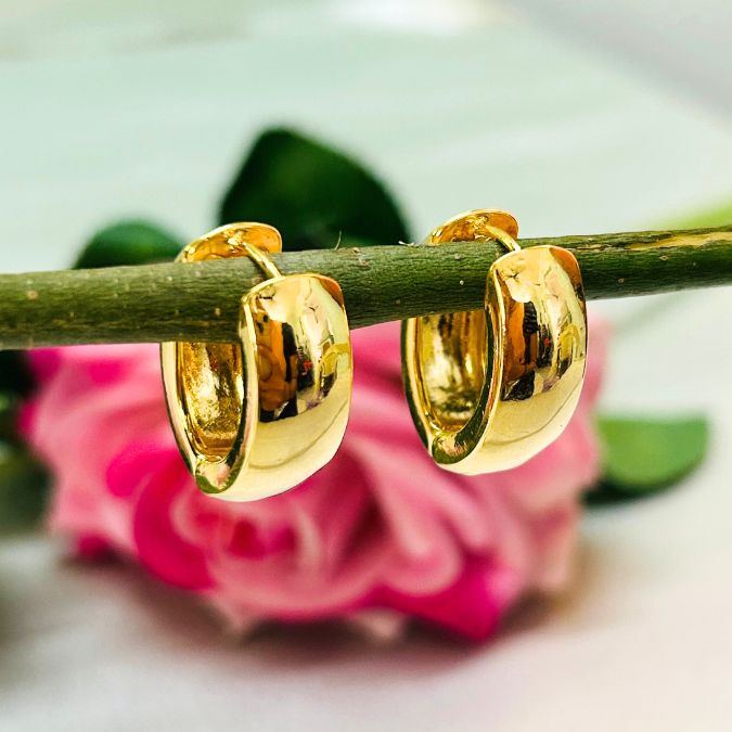 Golden Small Hoop Earrings