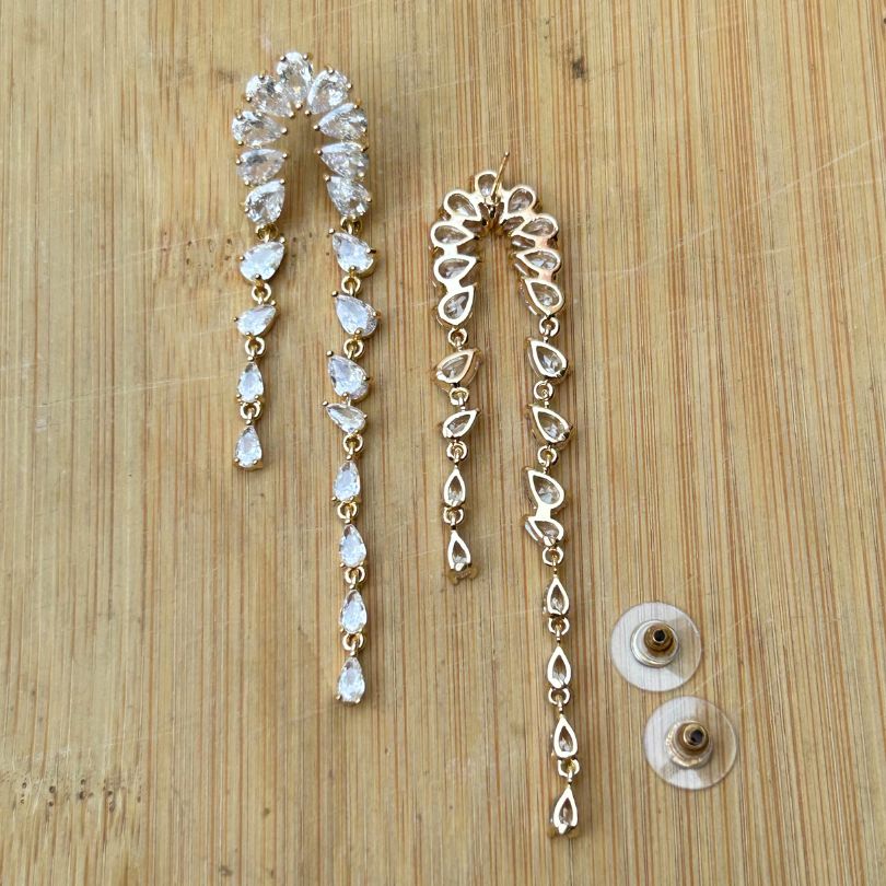 Bling Blogger White American Diamond Earrings