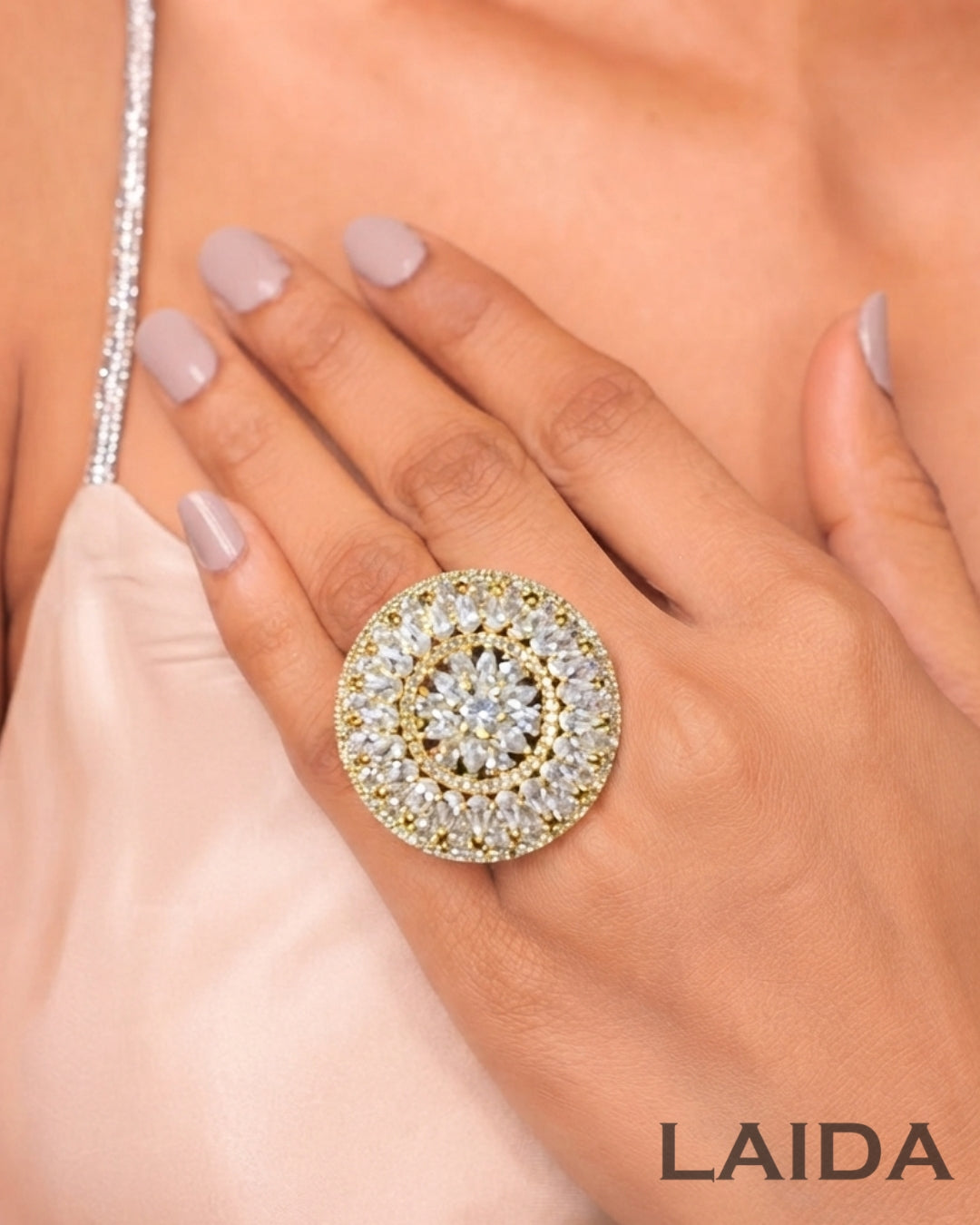 Avery American Diamond Adjustable Finger- Ring