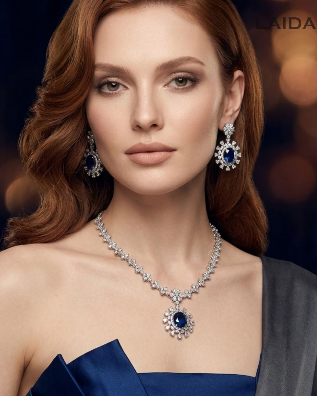 Gemma Sapphire Blue CZ Designer Set