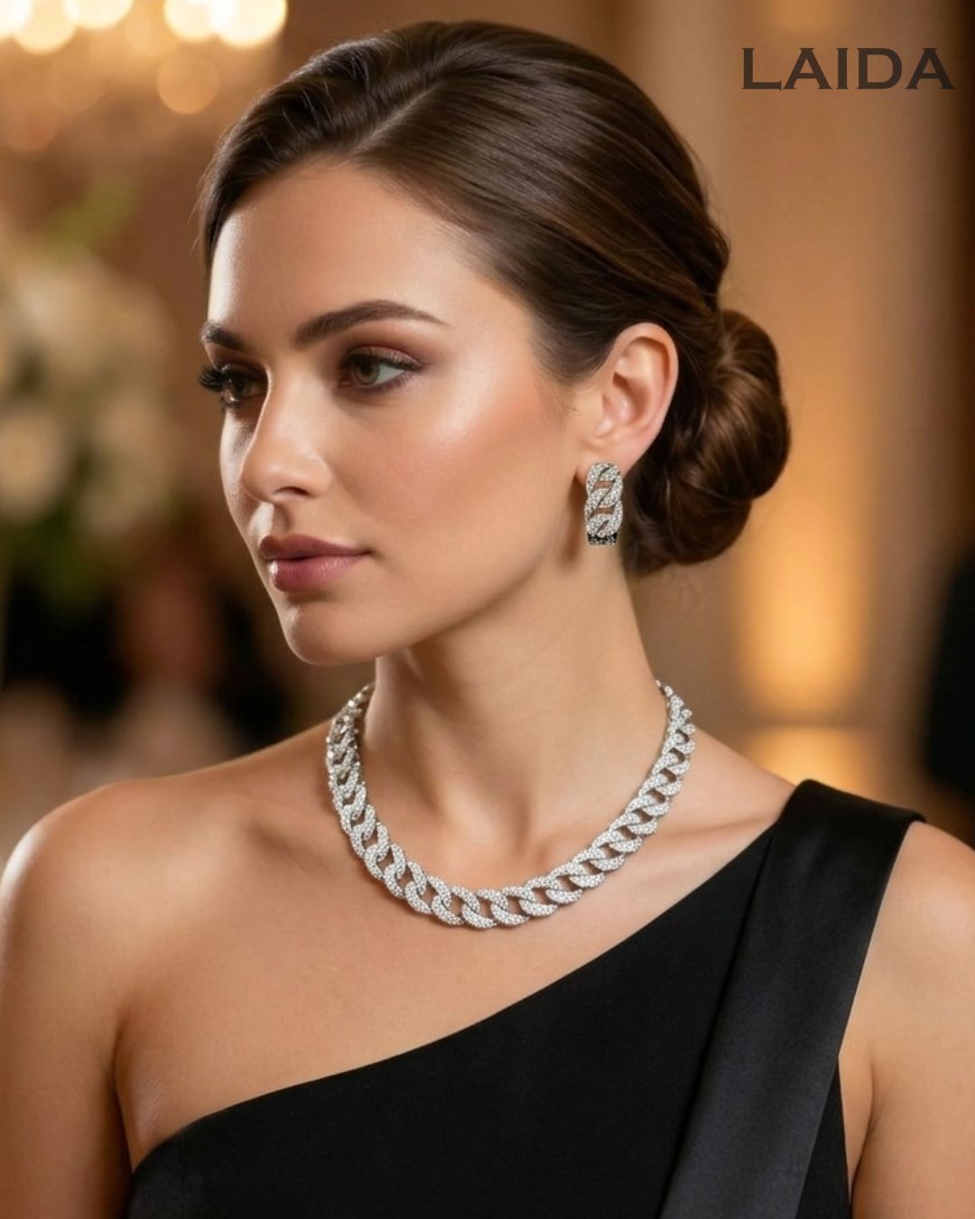 Omisha Silver Plated Necklace Set
