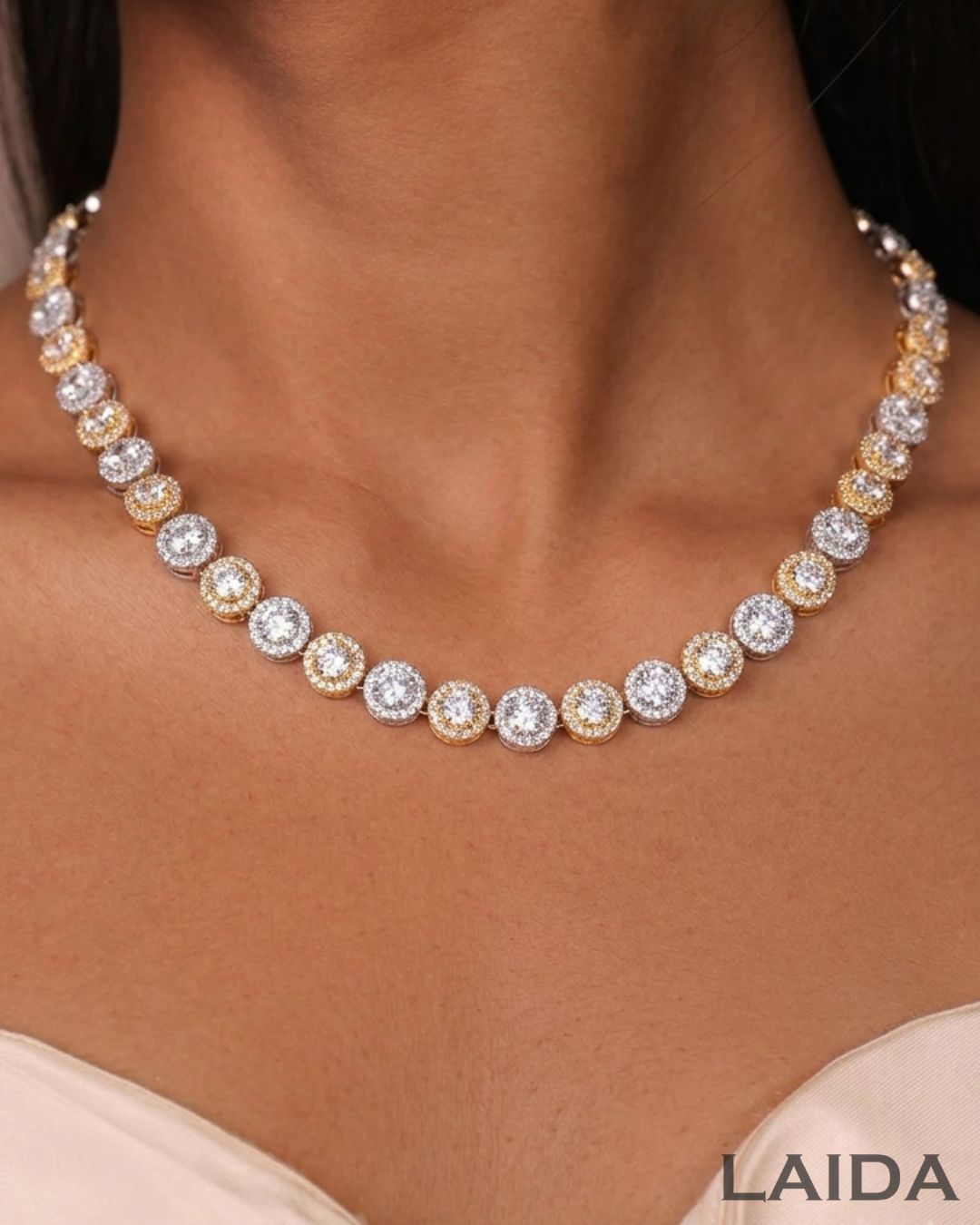 Josie 18K Gold Plated American Diamond Necklace Set