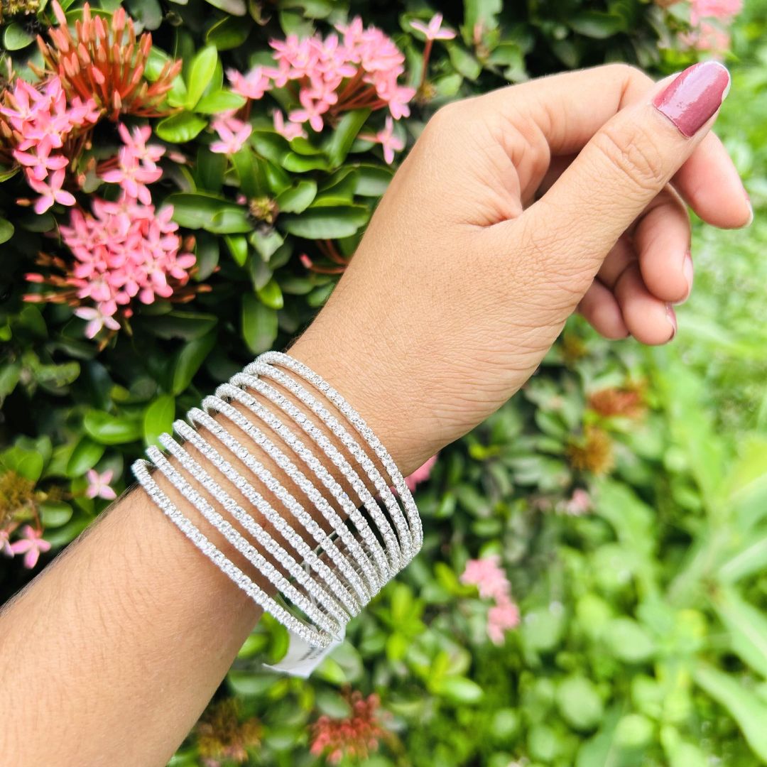 Layered American Diamond Bracelet