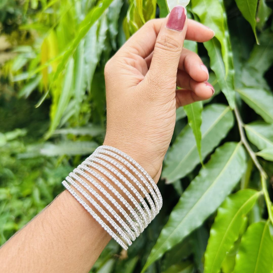 Layered American Diamond Bracelet