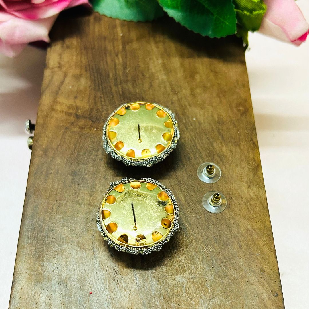 Bling Blogger Silver Stud Earrings - Small