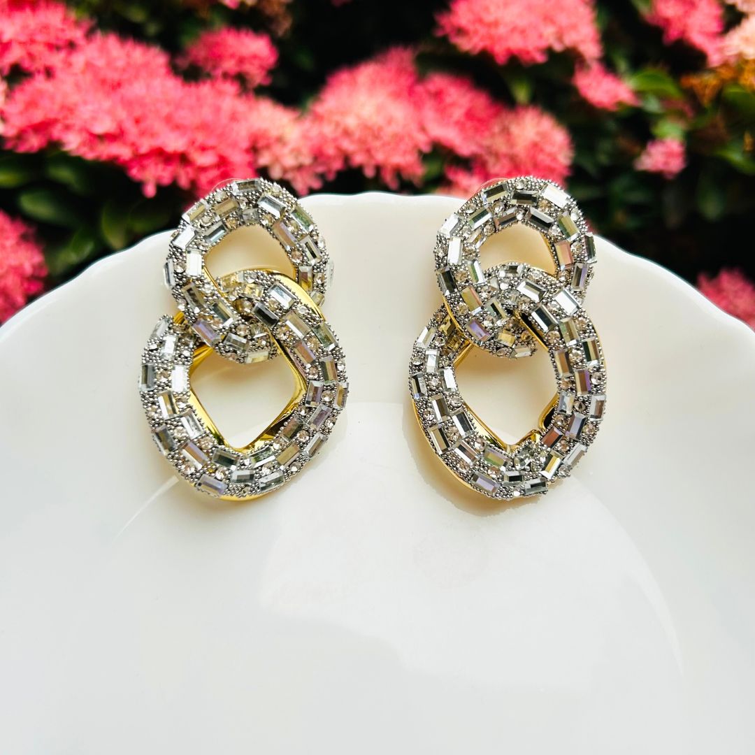 Bling Blogger Silver Entangled Statement Earrings