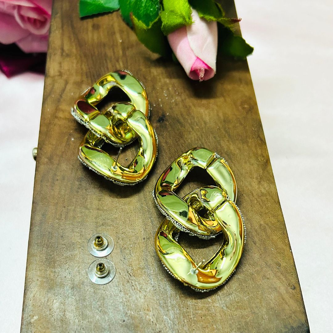 Bling Blogger Silver Entangled Statement Earrings