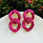 Bling Blogger Pink Entangled Statement Earrings