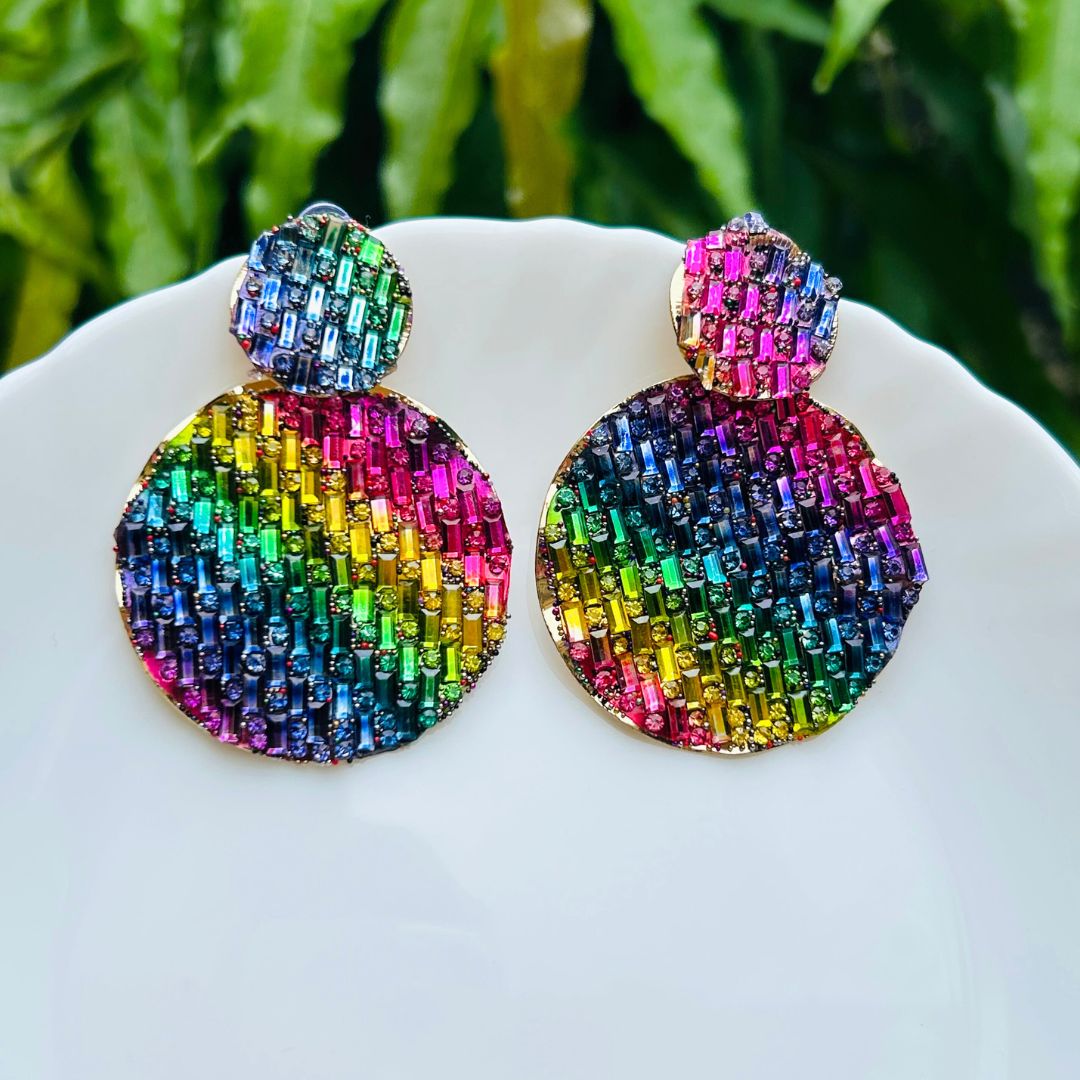 Bling Blogger Multi Layered Round Earrings