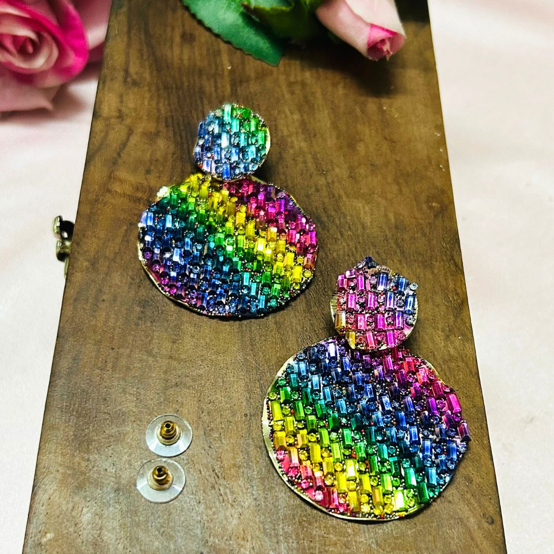 Bling Blogger Multi Layered Round Earrings