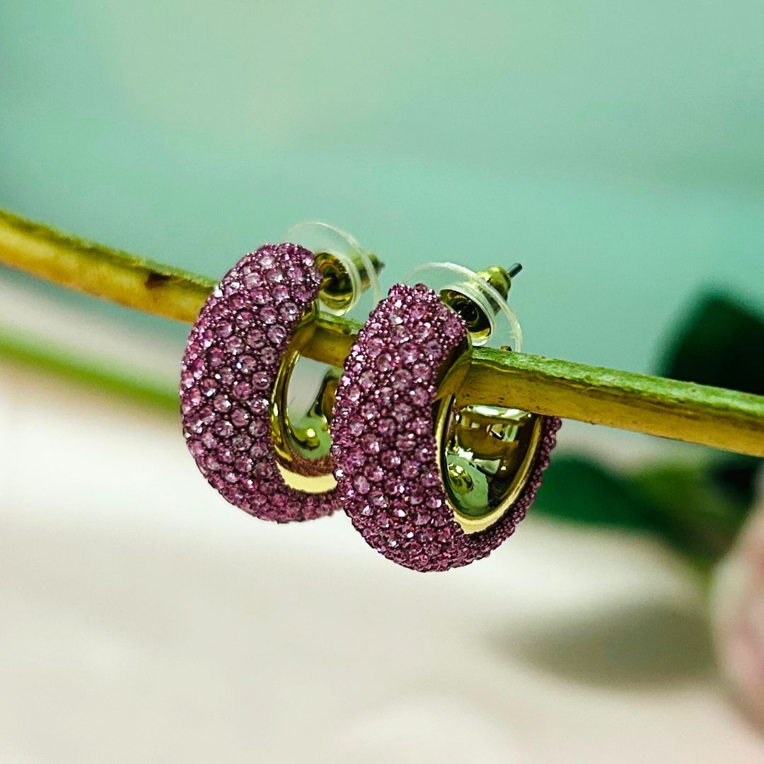 Bling Blogger Baby Pink Small Hoop Earrings